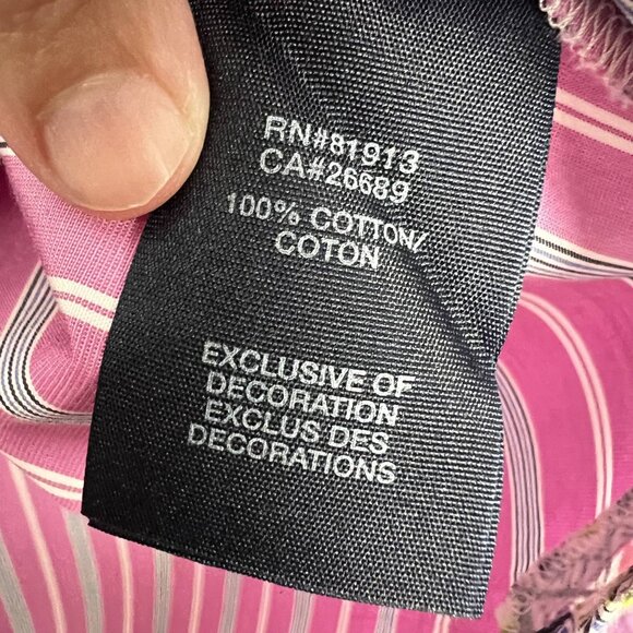 Robert Graham embroidered purple stripe button down Freshly Laundered Shirt - Picture 10 of 11